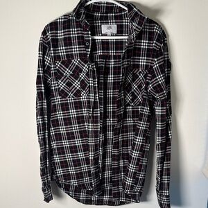 Classic Black and Red Plaid Men's Shirt